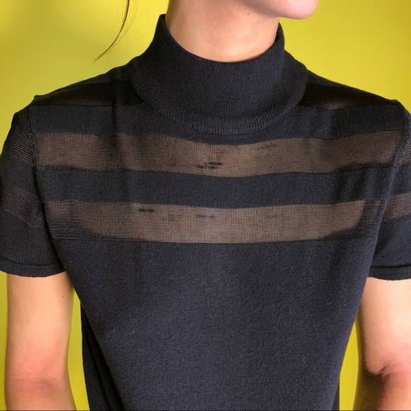 Vintage Carmen  Blouse Black -Q-33 - Picture 3 of 7